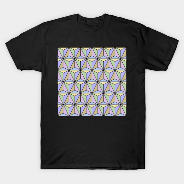 Geometric Triangles Pastel Colour T-Shirt by Russell102